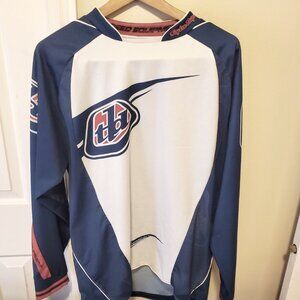 Troy Lee Designs Men's Jersey 100% Polyester Size M Blue/Red/White Colors.